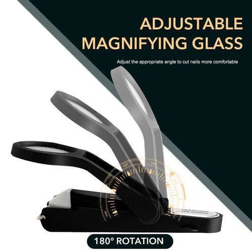 Smart Nail Clipper with Magnifying Glass & File - Nuvenza