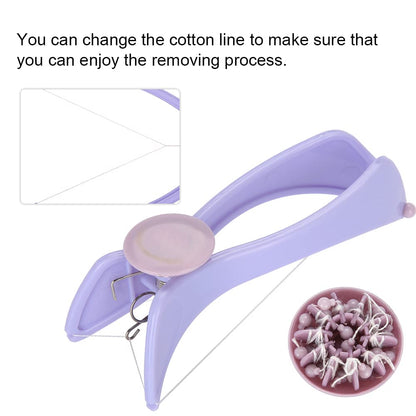 Facial Hair Threading Removal, Purple Facial Epilator Threading Hair Removal Epilator ABS Comfortable for Women