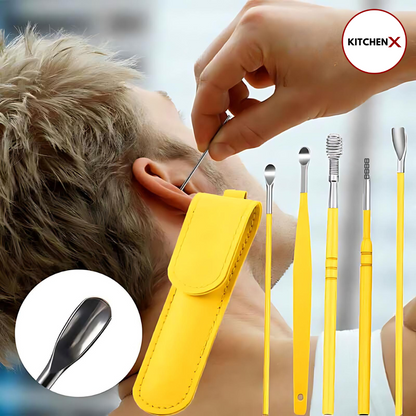 CAAL Ear Pick 6 pcs Ear Wax Cleaner Tool Set Ear Wax Remover Tool Ear Cleaning Kit