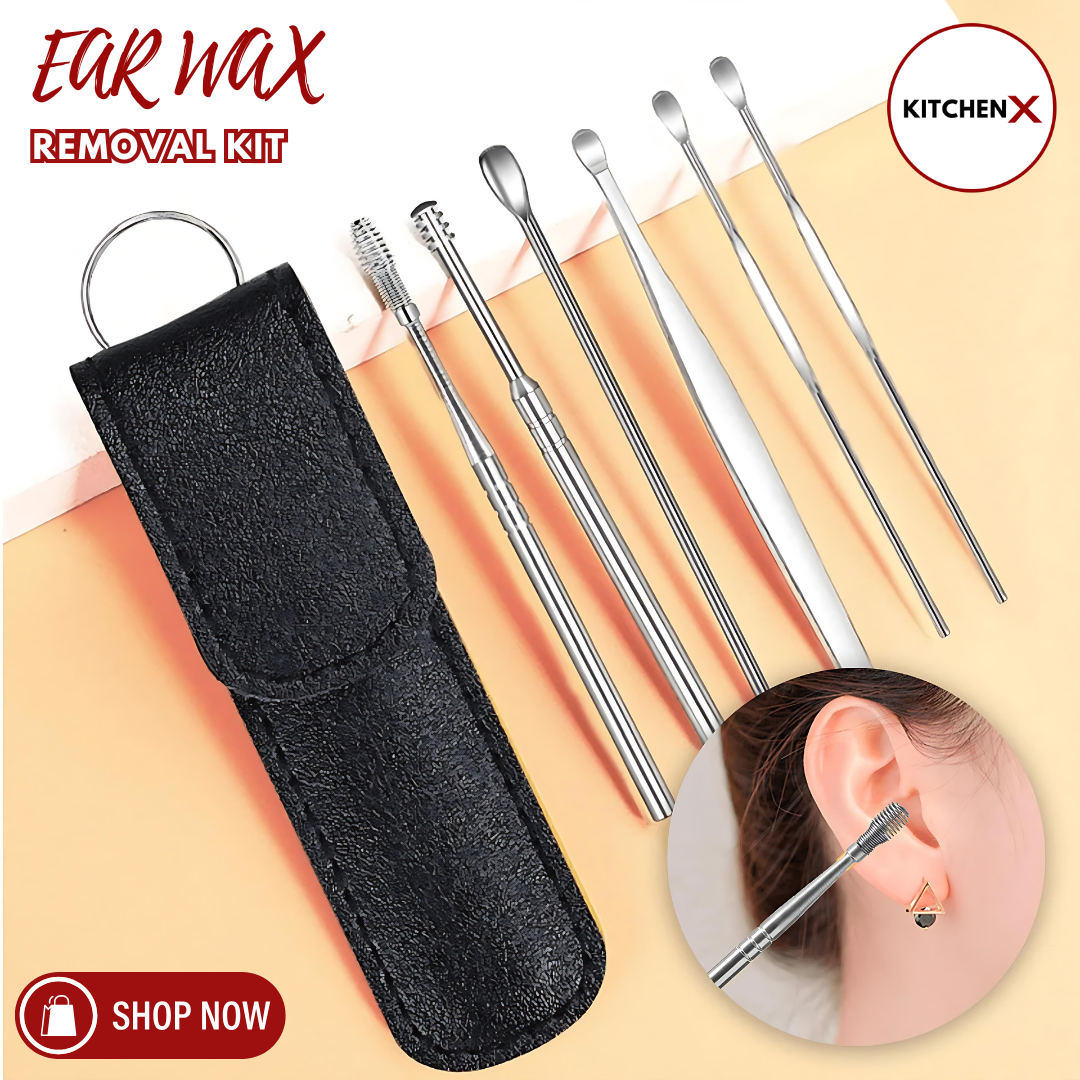 CAAL Ear Pick 6 pcs Ear Wax Cleaner Tool Set Ear Wax Remover Tool Ear Cleaning Kit